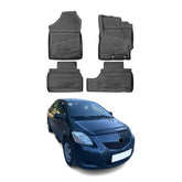 OMAC Alfombrillas De Coche para Toyota Yaris 2011-2022 RHD Negro Goma TPE 4Pza